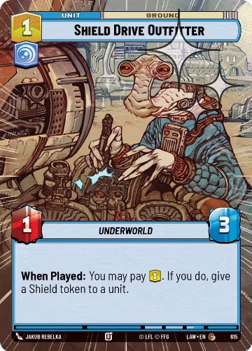 Shield Drive Outfitter (Hyperspace Foil) (615), A Lawless Time — Star Wars card price