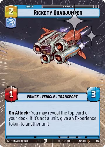 Rickety Quadjumper (Hyperspace Foil) (617), A Lawless Time — Star Wars card price
