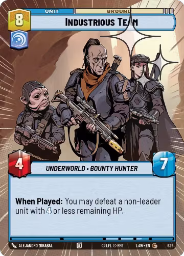 Industrious Team (Hyperspace Foil) (626), A Lawless Time — Star Wars card price