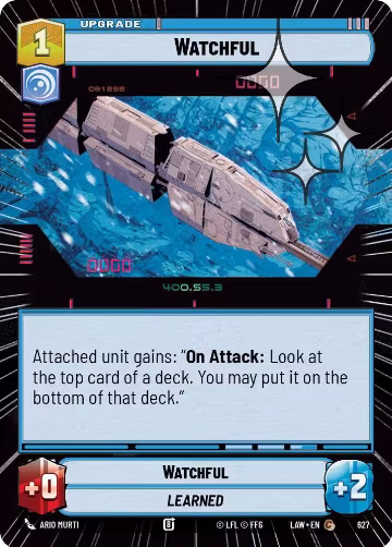 Watchful (Hyperspace Foil) (627), A Lawless Time — Star Wars card price