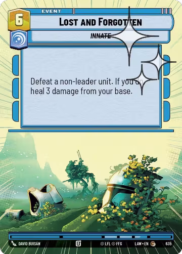 Lost and Forgotten (Hyperspace Foil) (635), A Lawless Time — Star Wars card price
