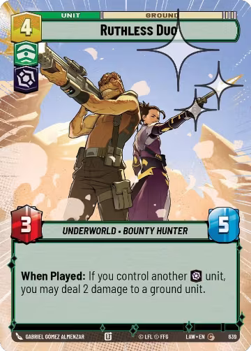 Ruthless Duo (Hyperspace Foil) (639), A Lawless Time — Star Wars card price
