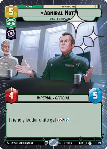 Admiral Motti - Chain of Command (Hyperspace Foil) (641), A Lawless Time — Star Wars card price
