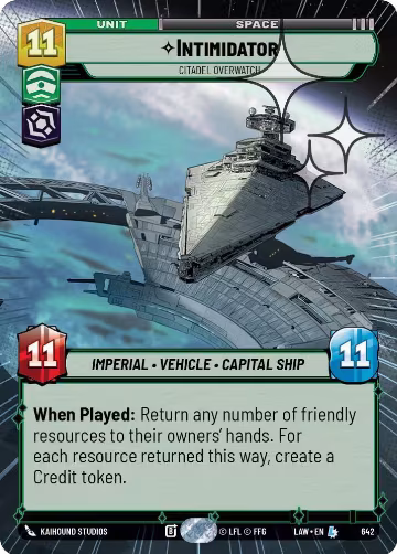 Intimidator - Citadel Overwatch (Hyperspace Foil) (642), A Lawless Time — Star Wars card price