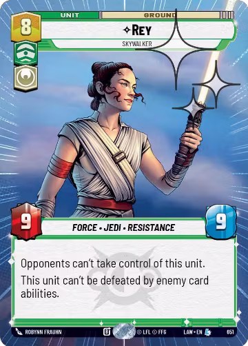 Rey - Skywalker (Hyperspace Foil) (651), A Lawless Time — Star Wars card price