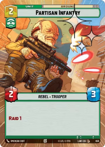 Partisan Infantry (Hyperspace Foil) (656), A Lawless Time — Star Wars card price