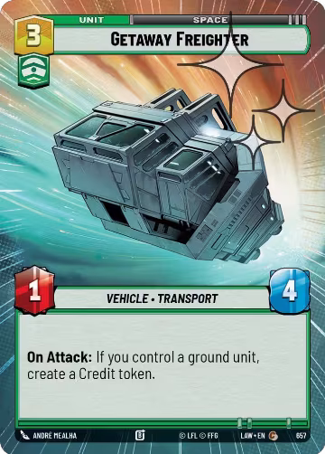 Getaway Freighter (Hyperspace Foil) (657), A Lawless Time — Star Wars card price