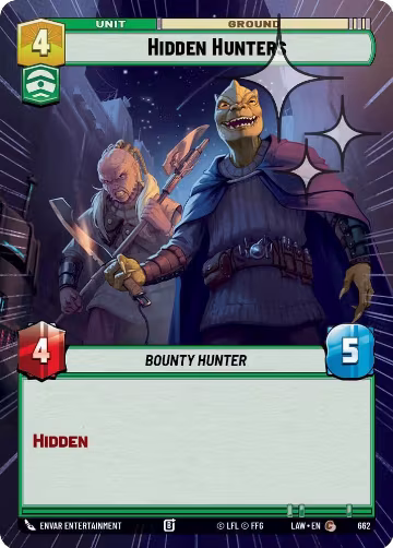 Hidden Hunters (Hyperspace Foil) (662), A Lawless Time — Star Wars card price