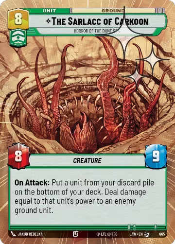 The Sarlacc of Carkoon - Horror of the Dune Sea (Hyperspace Foil) (665), A Lawless Time — Star Wars card price