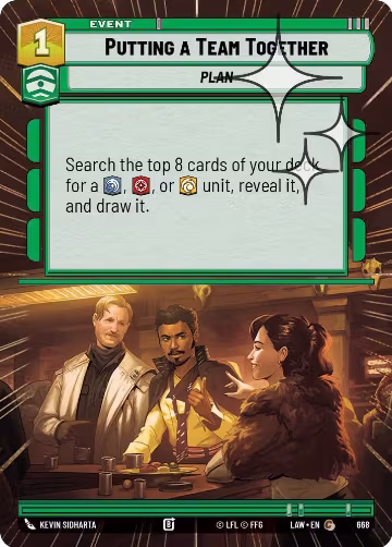 Putting a Team Together (Hyperspace Foil) (668), A Lawless Time — Star Wars card price