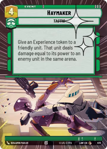 Haymaker (Hyperspace Foil) (670), A Lawless Time — Star Wars card price