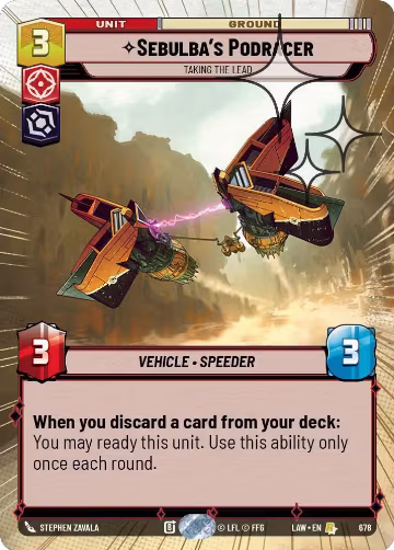 Sebulba's Podracer - Taking the Lead (Hyperspace Foil) (678), A Lawless Time — Star Wars card price