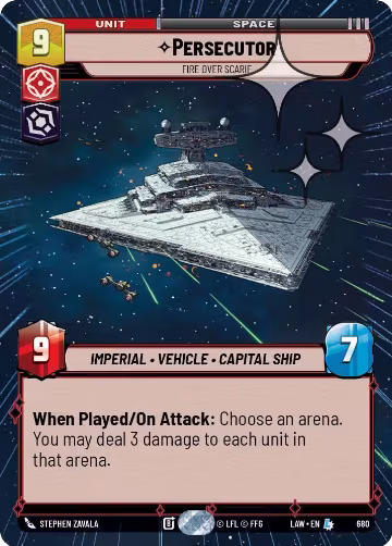 Persecutor - Fire Over Scarif (Hyperspace Foil) (680), A Lawless Time — Star Wars card price