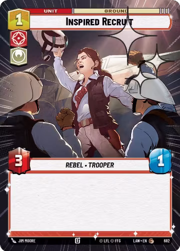 Inspired Recruit (Hyperspace Foil) (682), A Lawless Time — Star Wars card price