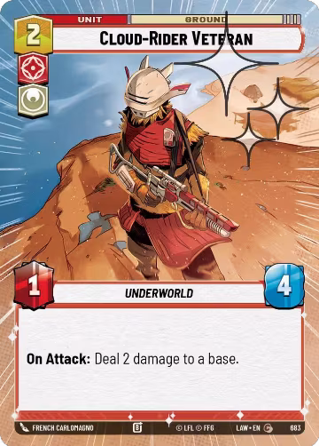 Cloud-Rider Veteran (Hyperspace Foil) (683), A Lawless Time — Star Wars card price