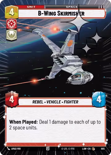 B-Wing Skirmisher (Hyperspace Foil) (685), A Lawless Time — Star Wars card price