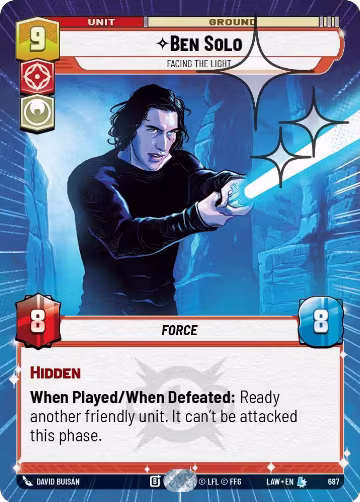 Ben Solo - Facing the Light (Hyperspace Foil) (687), A Lawless Time — Star Wars card price