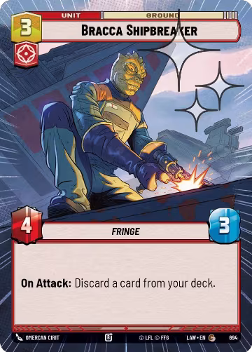 Bracca Shipbreaker (Hyperspace Foil) (694), A Lawless Time — Star Wars card price