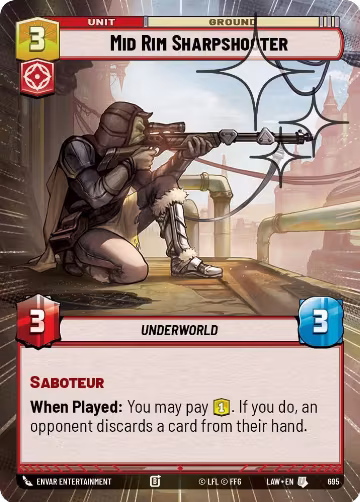 Mid Rim Sharpshooter (Hyperspace Foil) (695), A Lawless Time — Star Wars card price