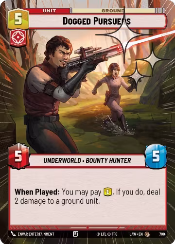 Dogged Pursuers (Hyperspace Foil) (700), A Lawless Time — Star Wars card price