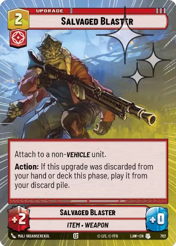 Salvaged Blaster (Hyperspace Foil) (702), A Lawless Time — Star Wars card price