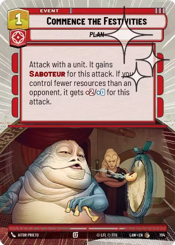 Commence the Festivities (Hyperspace Foil) (704), A Lawless Time — Star Wars card price