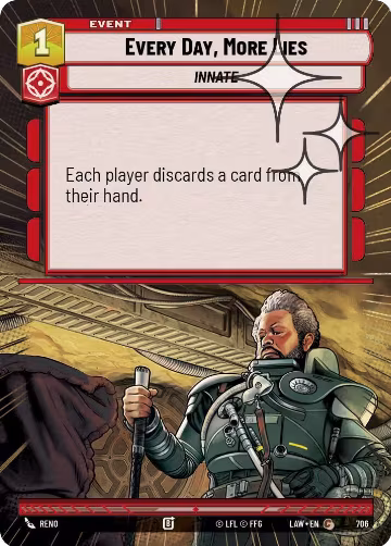 Every Day, More Lies (Hyperspace Foil) (706), A Lawless Time — Star Wars card price