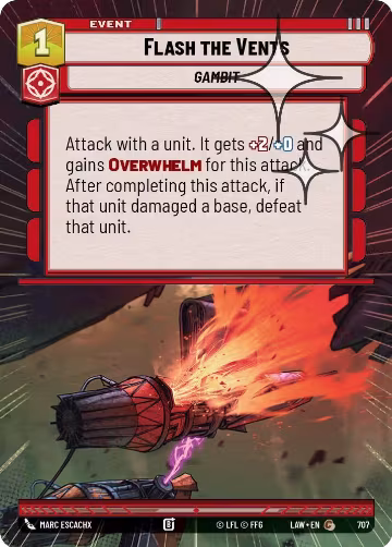 Flash the Vents (Hyperspace Foil) (707), A Lawless Time — Star Wars card price