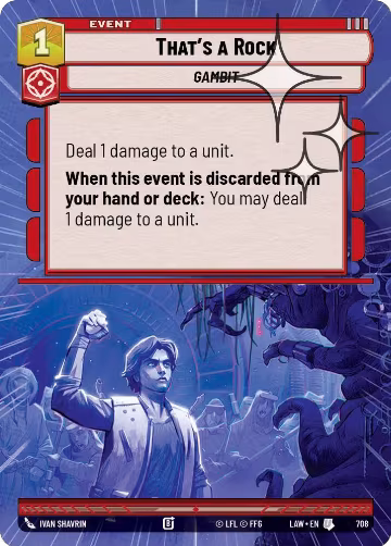 That's a Rock (Hyperspace Foil) (708), A Lawless Time — Star Wars card price