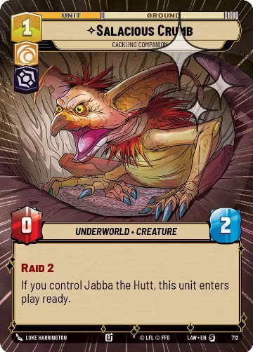 Salacious Crumb - Cackling Companion (Hyperspace Foil) (712), A Lawless Time — Star Wars card price