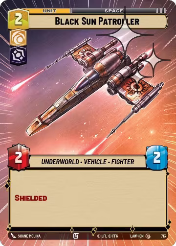Black Sun Patroller (Hyperspace Foil) (713), A Lawless Time — Star Wars card price