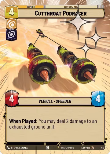 Cutthroat Podracer (Hyperspace Foil) (715), A Lawless Time — Star Wars card price