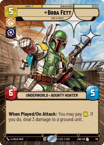 Boba Fett - For a Price (Hyperspace Foil) (716), A Lawless Time — Star Wars card price