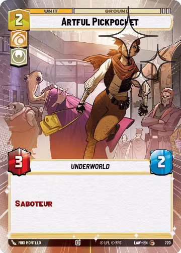 Artful Pickpocket (Hyperspace Foil) (720), A Lawless Time — Star Wars card price