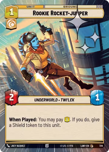 Rookie Rocket-jumper (Hyperspace Foil) (729), A Lawless Time — Star Wars card price