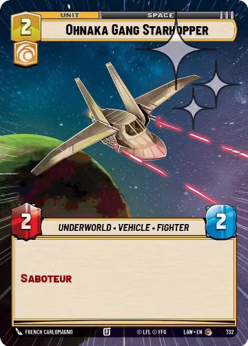 Ohnaka Gang Starhopper (Hyperspace Foil) (732), A Lawless Time — Star Wars card price