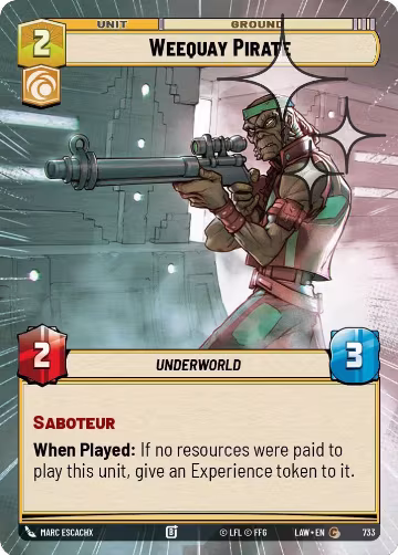 Weequay Pirate (Hyperspace Foil) (733), A Lawless Time — Star Wars card price