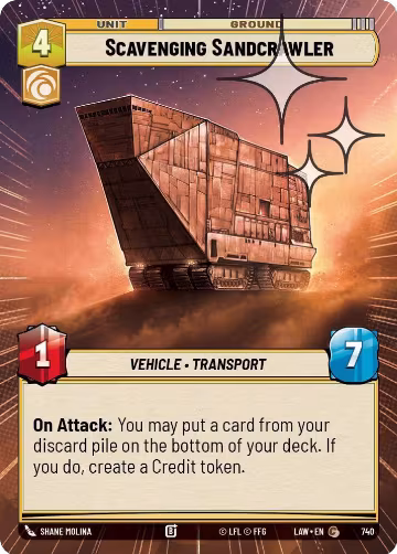 Scavenging Sandcrawler (Hyperspace Foil) (740), A Lawless Time — Star Wars card price