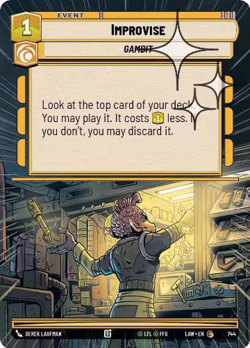 Improvise (Hyperspace Foil) (744), A Lawless Time — Star Wars card price