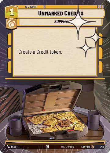 Unmarked Credits (Hyperspace Foil) (746), A Lawless Time — Star Wars card price