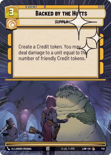 Backed by the Hutts (Hyperspace Foil) (749), A Lawless Time — Star Wars card price