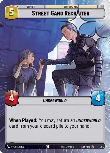 Street Gang Recruiter (Hyperspace Foil) (763), A Lawless Time — Star Wars card price