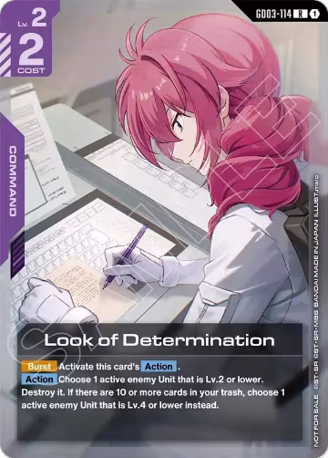 Look of Determination (Newtype Challenge 2026 Mission 2) (GD03-114), Gundam Promotional Cards — Gundam card price