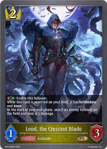 Leod, the Crescent Blade (PR-339EN), Shadowverse: Evolve Promo Cards — Shadowverse card price