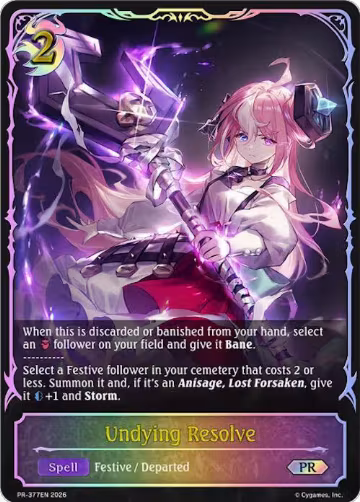 Undying Resolve (PR-377EN), Shadowverse: Evolve Promo Cards — Shadowverse card price