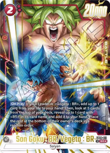 Son Goku : BR/Vegeta : BR (Alternate Art) (FB09-011), Dual Evolution — DB Fusion card price