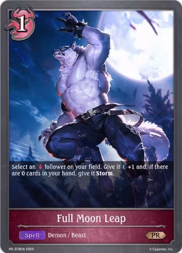 Full Moon Leap (PR-378EN), Shadowverse: Evolve Promo Cards — Shadowverse card price