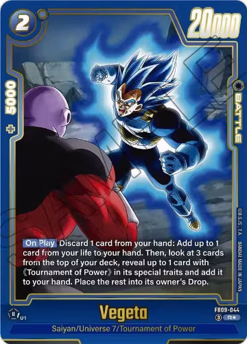 Vegeta - FB09-044 (Alternate Art) (FB09-044), Dual Evolution — DB Fusion card price