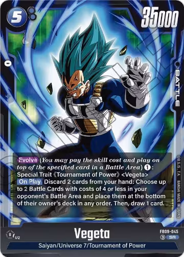 Vegeta - FB09-045 (FB09-045), Dual Evolution — DB Fusion card price