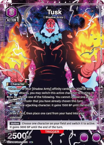 Tusk (U*) (UE17BT/SLG-1-031), SOLO LEVELING — Union Arena card price